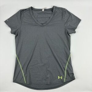 Under Armour Tshirt Womens Large Gray Fitted Short Sleeve